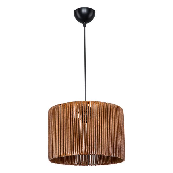 147 000062 14 Ceiling light PWL-1117 pakoworld Ε27 brown D30.5x20cmBOHO CHIC > Luminaries