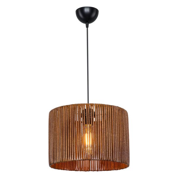 147 000062 2 12 Ceiling light PWL-1117 pakoworld Ε27 brown D30.5x20cmBOHO CHIC > Luminaries