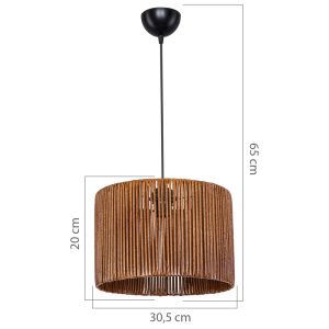 147 000062 3 12 Ceiling light PWL-1117 pakoworld Ε27 brown D30.5x20cmBOHO CHIC > Luminaries