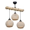 147 000066 18 Ceiling light Leshia pakoworld Ε27 brown D38x38cmBOHO CHIC > Luminaries
