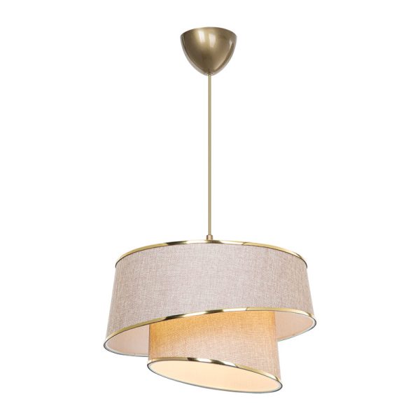 147 000077 2 10 Ceiling light PWL-1127 pakoworld Ε27 beige-brown-golden D32.5x31cmLighting > Ceiling
