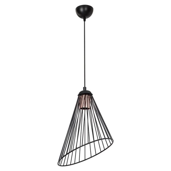 147 000113 6 Ceiling light PWL-1192 pakoworld Ε27 black metal D24x83cmLighting > Ceiling