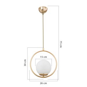 147 000115 3 13 Ceiling light PWL-1193 pakoworld Ε27 golden D26x30cmLighting > Ceiling