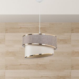 147 000134 2 16 Ceiling light Loopy pakoworld Ε27 beige-white D30x18cmLighting > Ceiling