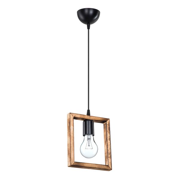 147 000136 11 Ceiling light Isolate pakoworld Ε27 walnut 18.5x3x24cmLighting > Ceiling