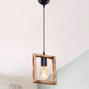 147 000136 2 9 Ceiling light Isolate pakoworld Ε27 walnut 18.5x3x24cmLighting > Ceiling