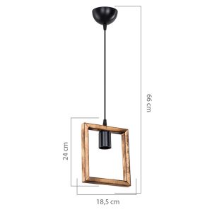 147 000136 3 9 Ceiling light Isolate pakoworld Ε27 walnut 18.5x3x24cmLighting > Ceiling
