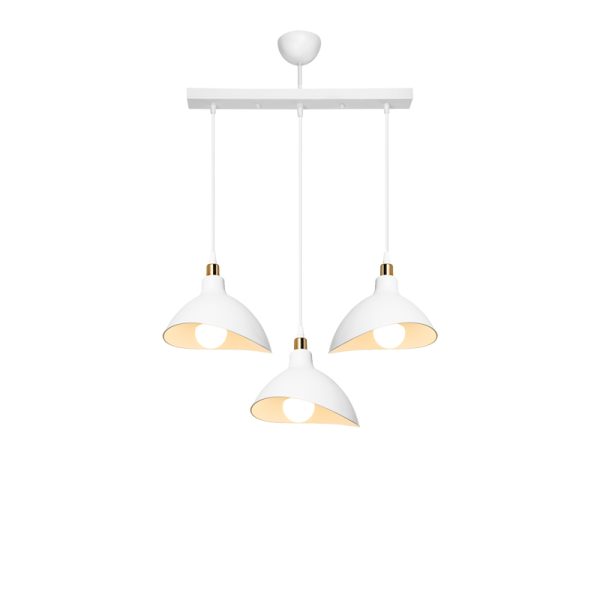 147 000170 2 3 Three-light ceiling lamp Triha pakoworld pp in white shade 60x22x90cmLighting > Ceiling