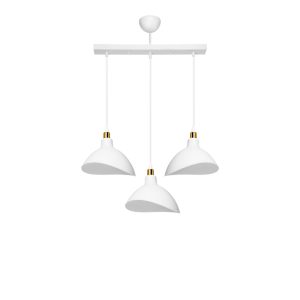 147 000170 5 Three-light ceiling lamp Triha pakoworld pp in white shade 60x22x90cmLighting > Ceiling