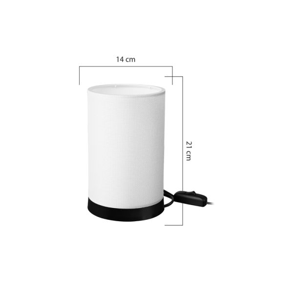 147 000178 3 2 Table lamp Fana pakoworld pvc in cream shade D14x21cmSPRING OFFERS