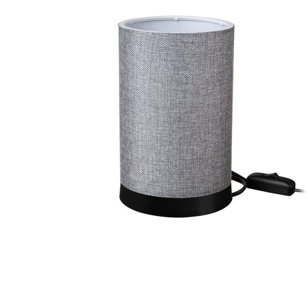147 000180 6 Table lamp Fana pakoworld fabric in gray shade D14x21cmLighting > Table