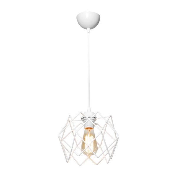 147 000181 2 4 Single-light E27 ceiling lamp Teeby pakoworld metal in white shade Φ22x17cmLighting > Ceiling