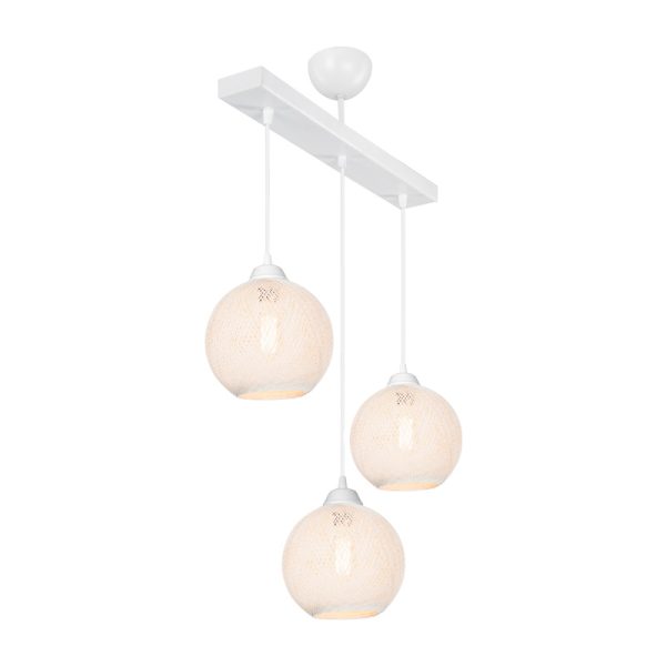 147 000185 2 7 Three-light ceiling lamp PWL-0973 II pakoworld E27 white 50x18x85cmLighting > Ceiling
