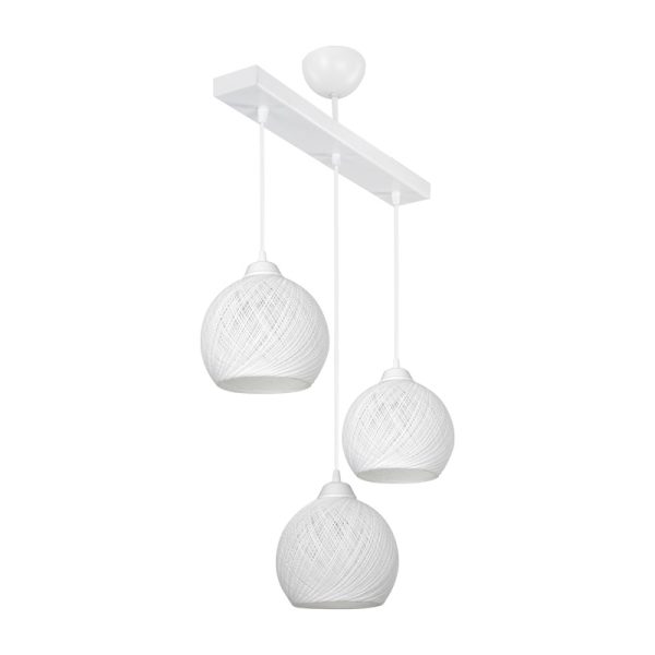 147 000185 9 Three-light ceiling lamp PWL-0973 II pakoworld E27 white 50x18x85cmLighting > Ceiling