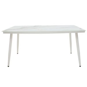151 000005 2 2 Table Zeren pakoworld metal white-glass 160x90x78cmSPRING OFFERS