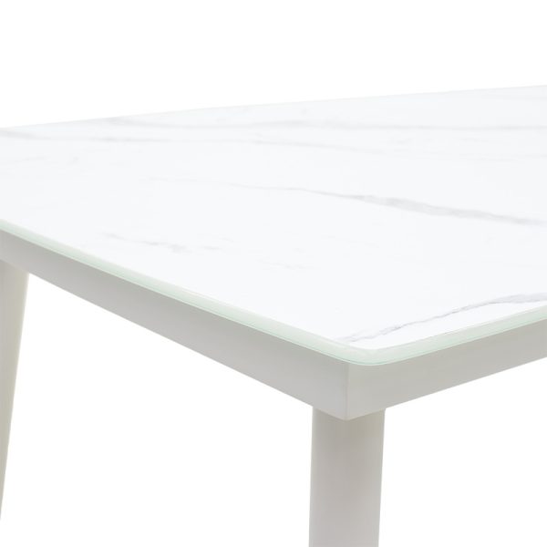 151 000005 3 2 Table Zeren pakoworld metal white-glass 160x90x78cmSPRING OFFERS