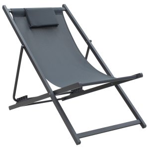 152 000007 18 Professional chaise longue Corte pakoworld beech alouminum textilene anthraciteOutdoor furniture > Sunbeds