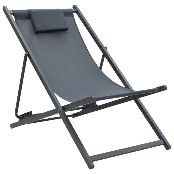 152 000007 18 Professional chaise longue Corte pakoworld beech alouminum textilene anthraciteOutdoor furniture > Sunbeds