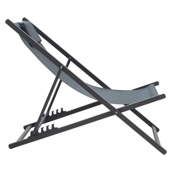 152 000007 2 15 Professional chaise longue Corte pakoworld beech alouminum textilene anthraciteOutdoor furniture > Sunbeds