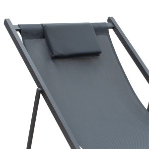 152 000007 3 15 Professional chaise longue Corte pakoworld beech alouminum textilene anthraciteOutdoor furniture > Sunbeds