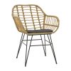 152 000016 14 Armchair Olivier pakoworld natural black beech wood-natural rope 62x60x85cmBOHO CHIC > Chairs and Armchairs