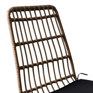 152 000017 2 6 Naoki pakoworld rattan chair in natural shade with black cushion and black metal leg 45x60x83cmBOHO CHIC > Chairs and Armchairs