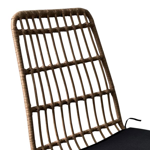 152 000017 2 6 Naoki pakoworld rattan chair in natural shade with black cushion and black metal leg 45x60x83cmBOHO CHIC > Chairs and Armchairs