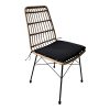 152 000017 9 Armchair Olivier pakoworld natural black beech wood-natural rope 62x60x85cmBOHO CHIC > Chairs and Armchairs