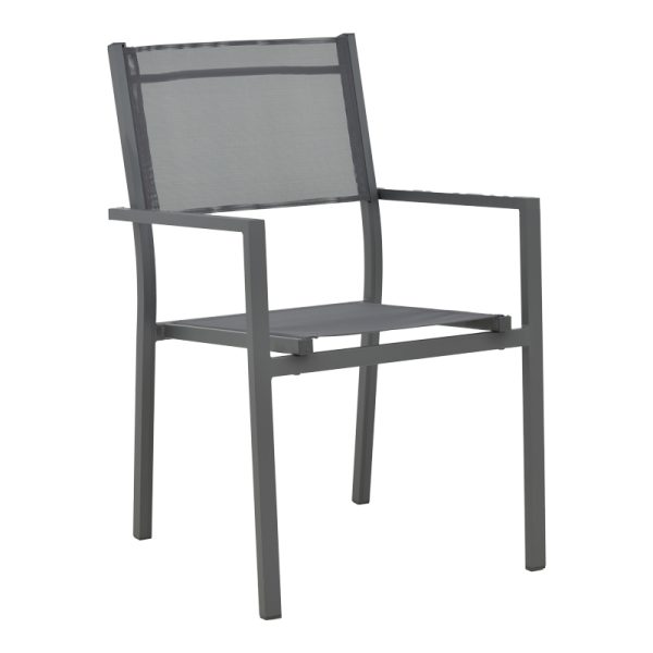152 000022 14 Armchair Moly pakoworld anthracite aluminum-textilene 61x56.5x87.5cmOutdoor furniture > Garden armchairs
