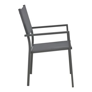 152 000022 2 12 Armchair Moly pakoworld anthracite aluminum-textilene 61x56.5x87.5cmOutdoor furniture > Garden armchairs
