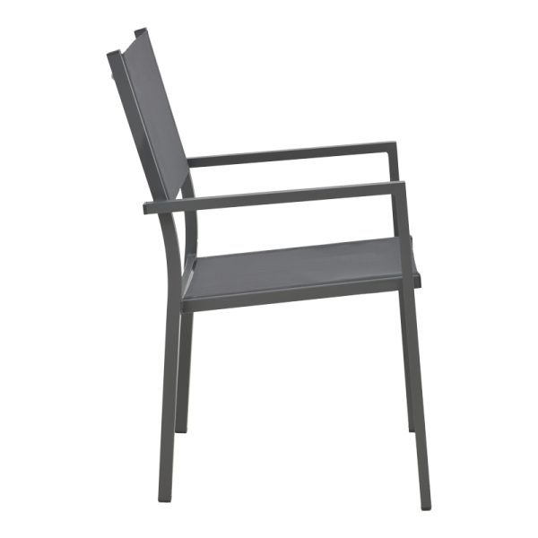 152 000022 2 12 Armchair Moly pakoworld anthracite aluminum-textilene 61x56.5x87.5cmOutdoor furniture > Garden armchairs
