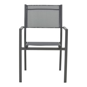 152 000022 3 12 Armchair Moly pakoworld anthracite aluminum-textilene 61x56.5x87.5cmOutdoor furniture > Garden armchairs