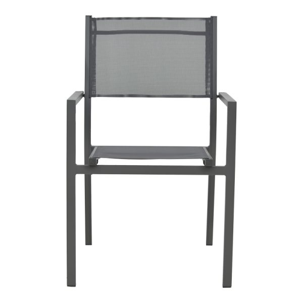 152 000022 3 12 Armchair Moly pakoworld anthracite aluminum-textilene 61x56.5x87.5cmOutdoor furniture > Garden armchairs