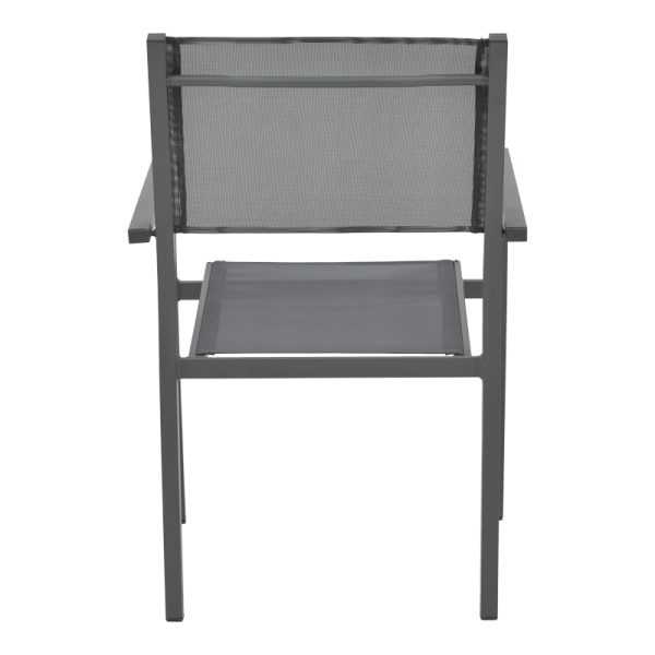 152 000022 4 10 Armchair Moly pakoworld anthracite aluminum-textilene 61x56.5x87.5cmOutdoor furniture > Garden armchairs