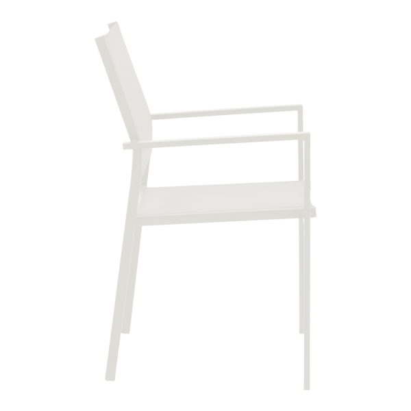 152 000027 2 3 Armchair Confidence pakoworld white metal and white textilene 54x54x86cmOutdoor furniture > Garden armchairs