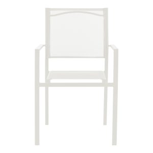 152 000027 3 3 Armchair Confidence pakoworld white metal and white textilene 54x54x86cmOutdoor furniture > Garden armchairs