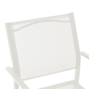 152 000027 4 3 Armchair Confidence pakoworld white metal and white textilene 54x54x86cmOutdoor furniture > Garden armchairs