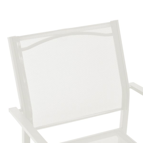 152 000027 4 3 Armchair Confidence pakoworld white metal and white textilene 54x54x86cmOutdoor furniture > Garden armchairs