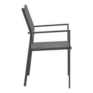 152 000028 2 7 Armchair Confidence pakoworld black metal and black textilene 54x54x86cmOutdoor furniture > Garden armchairs