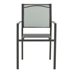 152 000028 3 7 Armchair Confidence pakoworld black metal and black textilene 54x54x86cmOutdoor furniture > Garden armchairs