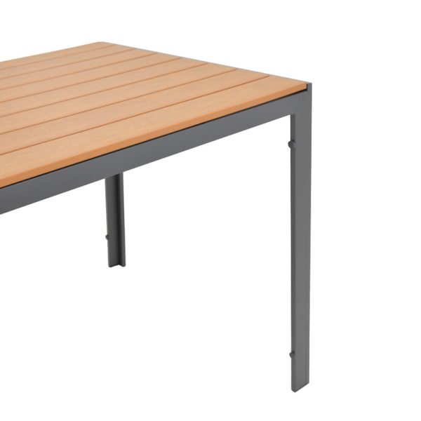 152 000029 3 15 Nares table pakoworld aluminum anthracite-plywood natural 140x80x72.5cmOutdoor furniture > Coffee tables
