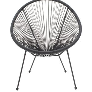 152 000036 4 14 Acapulco armchair pakoworld metal black- pe black 71x76x85cmOutdoor furniture > Garden armchairs