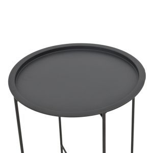 152 000045 2 4 Caius pakoworld metal table in black shade D46x52cmOutdoor furniture > Coffee tables