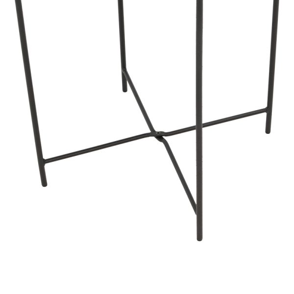 152 000045 3 4 Caius pakoworld metal table in black shade D46x52cmOutdoor furniture > Coffee tables