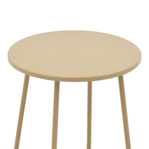 152 000046 2 3 Τable Bramwell pakoworld metal beige D40x50cmOutdoor furniture > Coffee tables