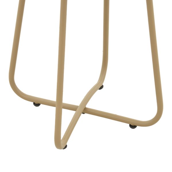 152 000046 3 3 Τable Bramwell pakoworld metal beige D40x50cmOutdoor furniture > Coffee tables