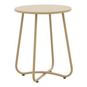152 000046 6 Τable Bramwell pakoworld metal beige D40x50cmOutdoor furniture > Coffee tables