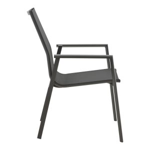 152 000048 2 5 Garden armchair Dashiell pakoworld metal black textilene black 71x58x94cmOutdoor furniture > Garden armchairs