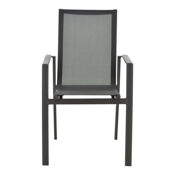 152 000048 3 5 Garden armchair Dashiell pakoworld metal black textilene black 71x58x94cmOutdoor furniture > Garden armchairs