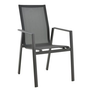 152 000048 8 Garden armchair Dashiell pakoworld metal black textilene black 71x58x94cmOutdoor furniture > Garden armchairs
